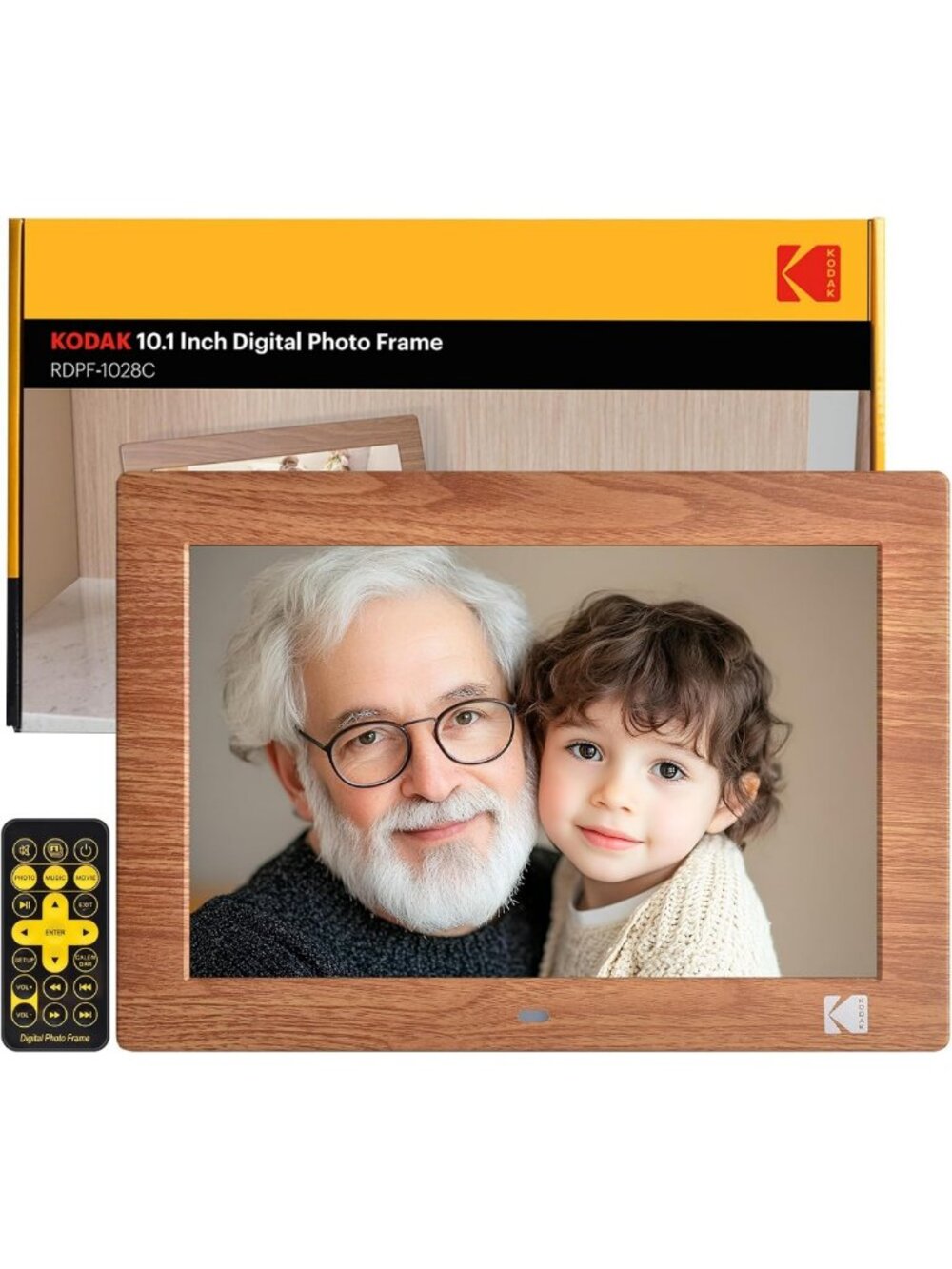 10.1" HD Digital Picture Frame with Remote, Auto-Rotate, USB/SD Card, Slideshow